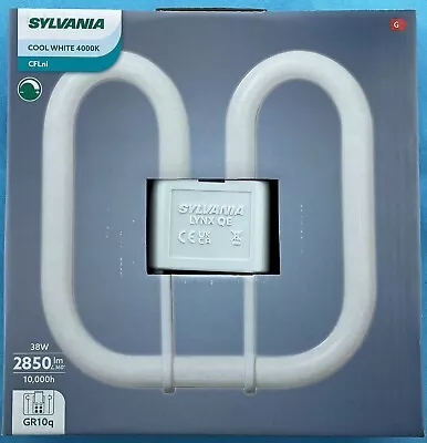 38W 4 Pin Cool White 2D Sylvania LYNX QE Cc 4000k 38 Watt PLQ CFL SQUARE • £7.20