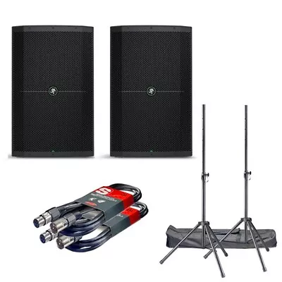 Mackie Thump215XT 15  1400W Powered Loudspeaker PAIR With Stands And Cables • £1089