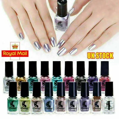 UK STOCK-Craney Metallic Metal Nail Polish Shine Chrome Nail Art Varnish • £2.99