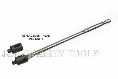 3/8  Dr. 15  In. Long Breaker Bar Flex Socket Wrench W/ FREE Replacement Head • $22.95