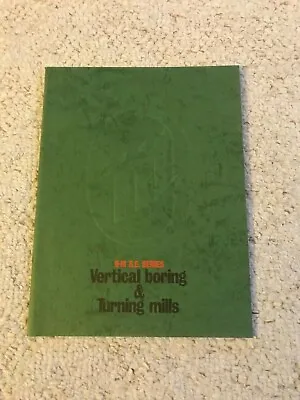 O-m S.e. Series Vertical Boring & Turning Mill Machine Sales Catalog • $15