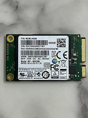 SAMSUNG SSD 850 EVO MSATA MZ-M5E500  500GB P/N:MZMLN500 For HP Dell Laptop SSD • $109.30