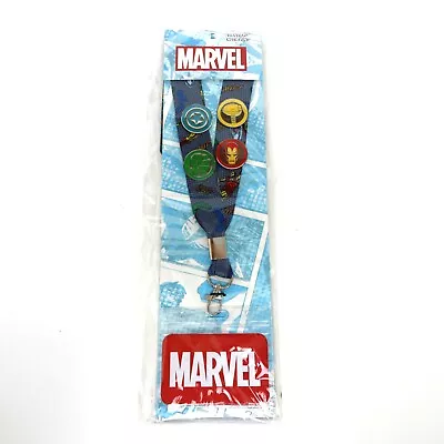 Loungefly Marvel Classic Avengers Crew Lanyard With Enamel Pins - NEW - • $13.99