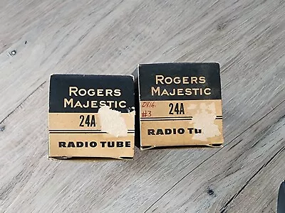 NOS 24A Rogers Audio Amplifier Vacuum Tubes 2 Tested ST Style • $18.18