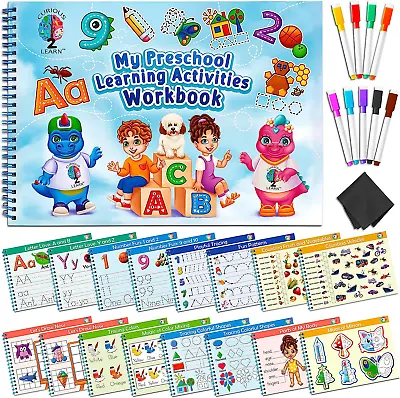 Toddler Preschool Learning Activities | Handwriting Practice For Kids | Workbook • $51.99