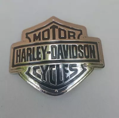 HARLEY DAVIDSON  BAR & SHIELD LOGO EMBLEM Fender Medallion CHROME METAL SCREW ON • $39.95