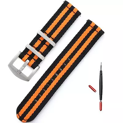Nylon Watch Band 22mm Fast Release Watch Band Multicolor Replacement Watch St... • $19.04