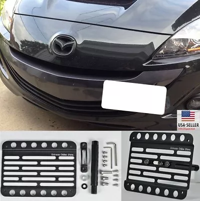 For 10-13 MazdaSpeed 3 Hatch Front Bumper Tow Hook Bracket License Plate Mount • $50