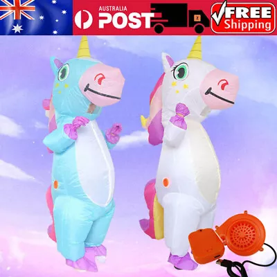 Adult Inflatable Unicorn Costume Halloween Party Cosplay Blow Up Fancy Dress AU • $15.25