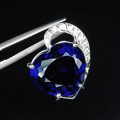 Striking Violet Blue Tanzanite Rare 14.0Ct 925 Sterling Silver Handmade Pendants • $29.99