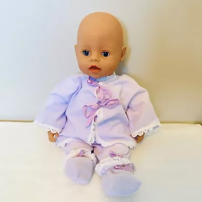 $14.99 • Buy Zapf Baby Born Mommy Make Me Better Doll Blue Eyes Cheeks Light Up Red 16  PJs