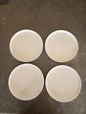 4 Heller Massimo Vignelli White Melamine Stackable Dinner Plates 9.75   • $32.99