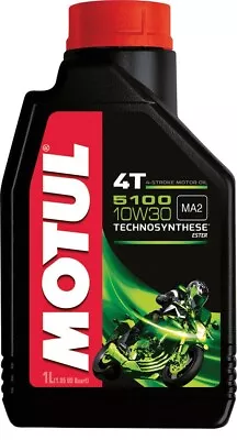 Motul 104062 5100 4T Semi-Synthetic Motorcycle Oil 10W-30 1 Liter • $20.80