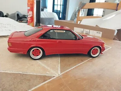 Otto Mobile 1/18 Scale Resin OT995 - Mercedes-Benz W126 560 SEC AMG - RED-USED!  • $115