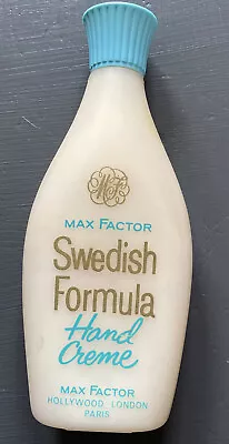 Vintage Max Factor Swedish Formula Hand Creme Bottle - Film Set Prop Maybe ! • £4.50