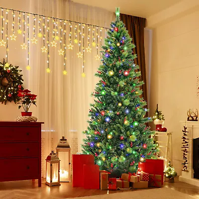 8' Pre-Lit Artificial Christmas Tree 9 Lighting Modes W/ 500 LED Lights & Timer • $159.99