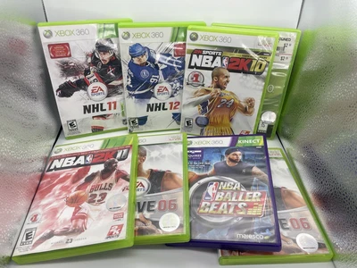 $12.95 • Buy Lot Of 8 Xbox 360 Sports Games NHL 11 12 NBA 2K10 2K11 NBA Live 06 Baller Beats