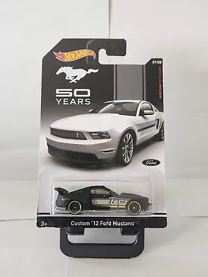 2014 Hot Wheels Mustang 50 Years Custom '12 Ford Mustang #7/8 Black  P20 • $4.97