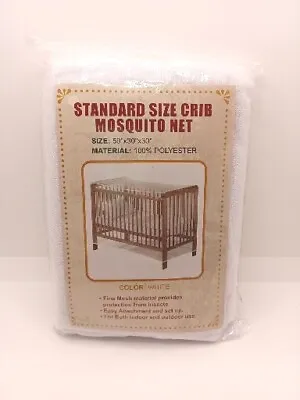 Standard Size Crib Mosquito Net 59  X 30  X 30  Fine Mesh Bug Insect Net • $11.56