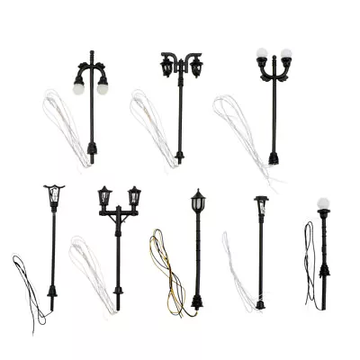 8 Pcs Miniature Street Light Fairy Garden Lamps Household Items Mini Solar • £6.99