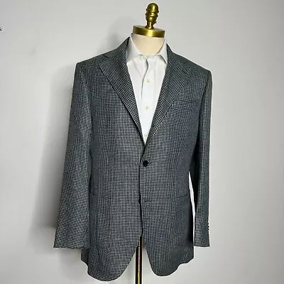 Spier & Mackay Sport Coat Mens Gray Houndstooth 40R • $179.99