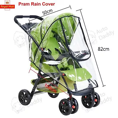 Buggy Rain Cover Universal Raincover For Baby Pushchair Stroller Pram Waterproof • £7.99