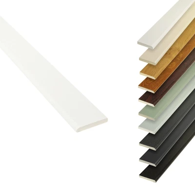 £4.90 • Buy 2.5m X 45mm White UPVC Plastic Trim Cloaking Fillet Window Bead COILED