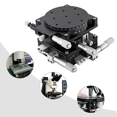 Manual X Y Z R Micrometer Adjust Bearing Table Standard Linear Positioning Stage • $242