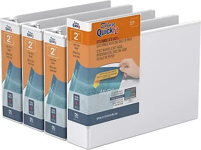 £24.33 • Buy 4-Pack QuickFit Heavy-Duty Landscape 3-Ring Binder, Round Ring 8 1/2  X 11  X 2 