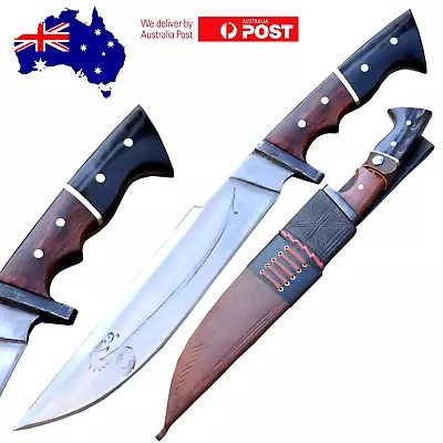 12 Inches Large Bowie -Hand Forged Large Bowie Knife-survival-combat-hunting • $184.99