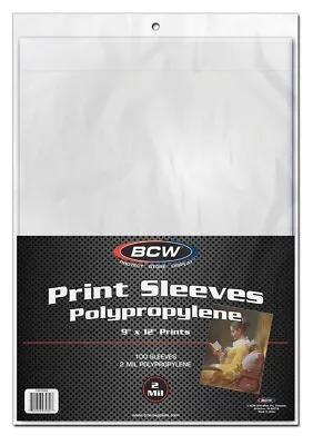 BCW Photo Print Sleeve 9  X 12  (01 SINGLE SLEEVE) Polypropylene Bag 1-9X12SLV • $8