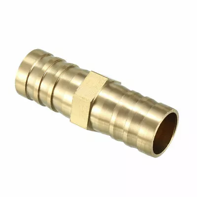 £2.15 • Buy 3-19mm Metal Brass Straight Hose Joiner Barbed Connector Air Fuel Water Pipe Gas