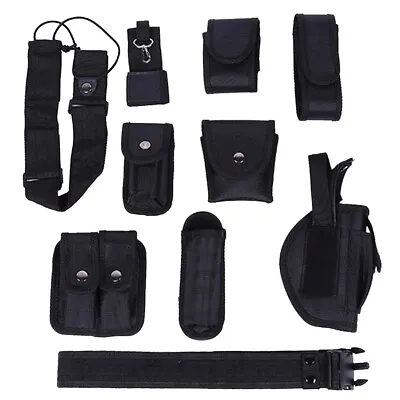 £40.58 • Buy Tactical Nylon Police Security Guard Duty Belt Utility Kit System W/ 9 Pouch