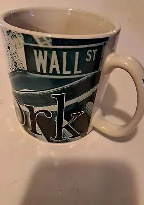 New York Coffee Cup Mug Wall Street  16 Oz 3d Letters Oversize America Ware 2012 • $25.90