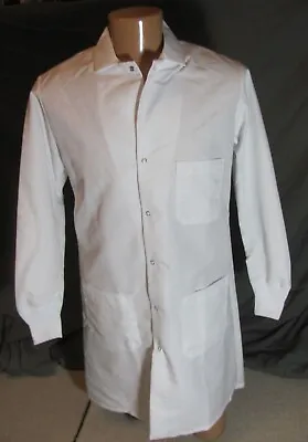 Professional Lab Coat Men Women Snaps Full Sleeve Poly Cotton Medical Red Kap • $15
