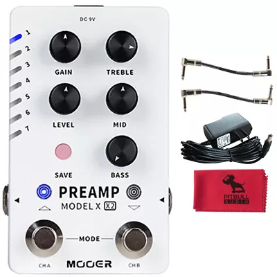 Mooer X2 Series Preamp Model X Guitar Pedal W/ Power Supply Cables & Cloth • $179