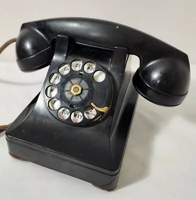 Vintage Bell Western Electric Rotary Desk Telephone 302 AB1 W/ F1W Handset • $64.99