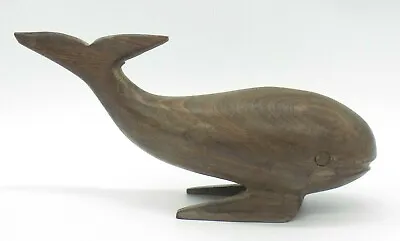 Vintage Ironwood Whale Hand Carved Wood Sculpture Figurine 7.5  Long • $17.49