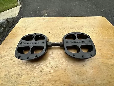 Vintage 1992 Mongoose MG-3 Old Mid School BMX Pedals Black Menace 1/2” • $22.50