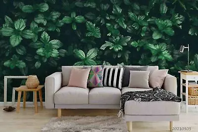 3D Green Plant Leaf Self-adhesive Removeable Wallpaper Wall Mural 2327 • $26.09
