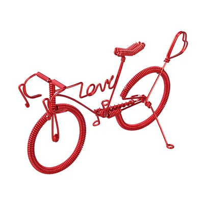 Iron Bike Decor Metal Ornament Miniatures Ornaments Decorate Child • £6.02