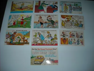 Lot Of 10 Comic Funny Dogs Ladies Family Humor Greetings Vintage Postcards Lot 3 • $8.95