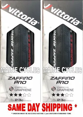 Vittoria Zaffiro Pro G 2.0 Graphene Clincher 700 X 23 All Black  USA Based • $33.90