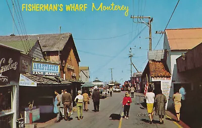 Postcard Fisherman's Wharf Monterey California Used Posted 1967 Washington 5c • $0.01