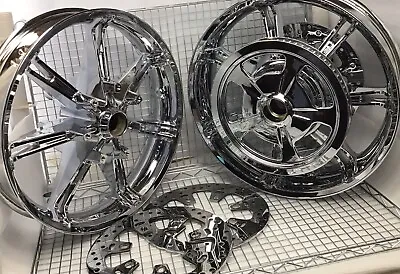 Harley 2020-23 Touring Rims Slicer Ii Chrome Wheels Street Glide Ultra(exchange) • $1999