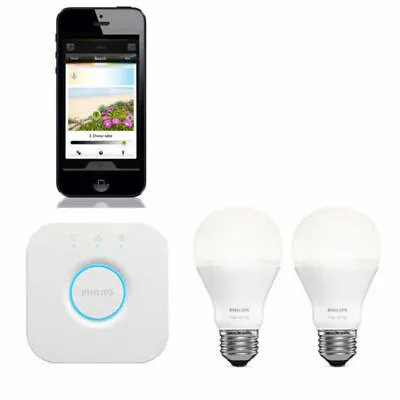 $165 • Buy Philips Hue Wi-Fi Starter Kit W/ 2.0 Bridge/2x E27 Warm White LED Light Bulb/App