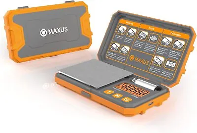 MAXUS Digital Precision Pocket Scale With 200 X 0.01g Accuracy Orange  • $25.95