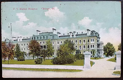 Vintage Postcard 1907-1915 U.S. Marine Hospital Chicago Illinois (IL) • $12