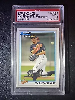 2010 Bowman Manny Machado 1st Draft Picks Card PSA 9 • $39.99