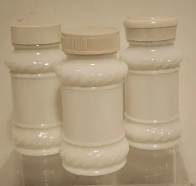 Lot Of 3 Vintage Milk Glass Spice Jars Apothecary Rope Edge *Read Description* • $5.94